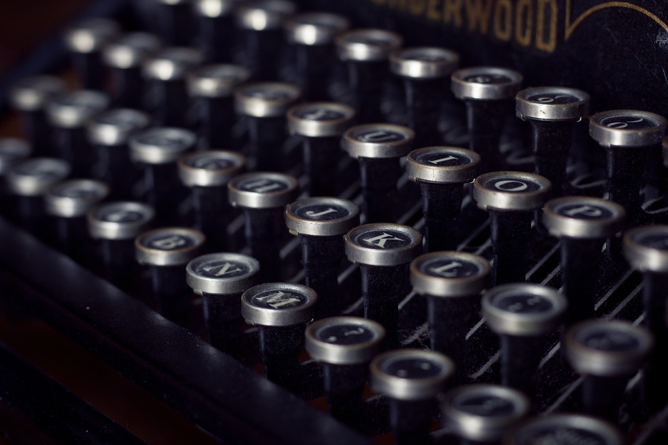 vintage, typewriter, old