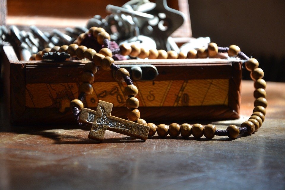 the rosary, beads, christian
