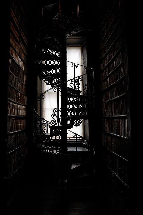 spiral staircase, stairs, trinity college