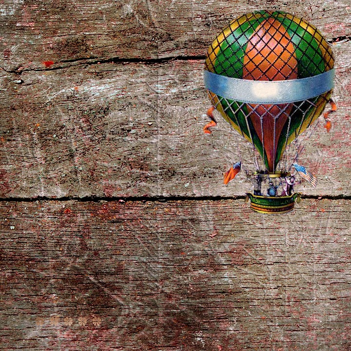 hot air balloon, background, grunge