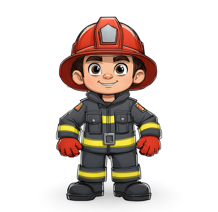 fireman, firefighter, cartoon