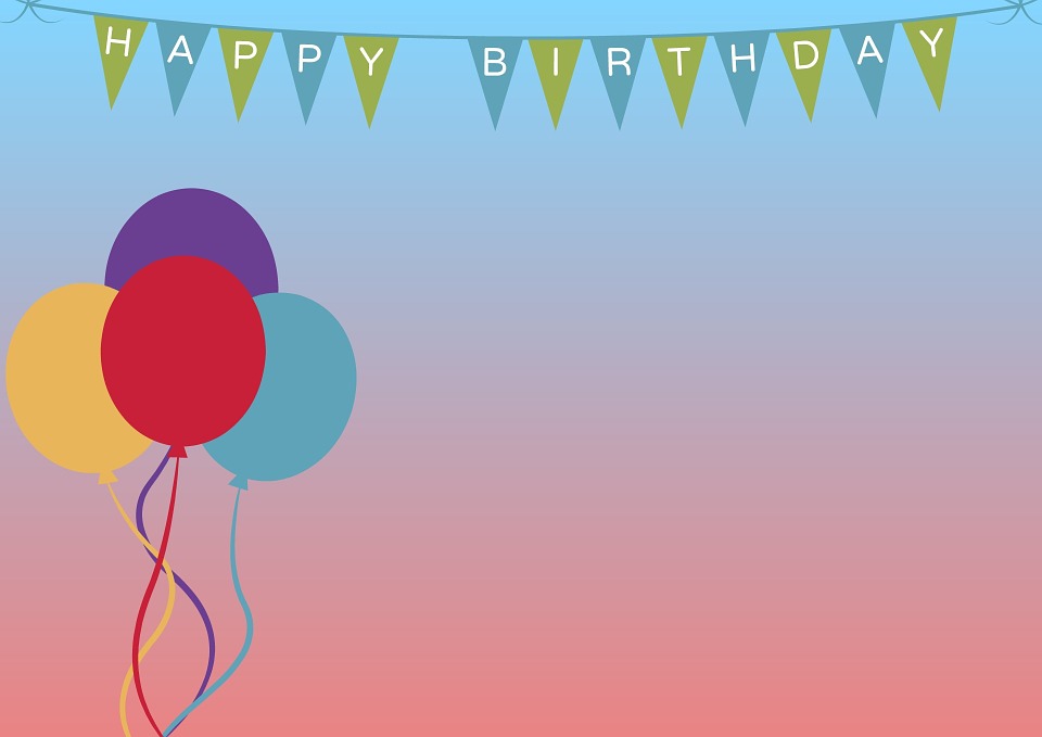 birthday background, balloons, party decorations