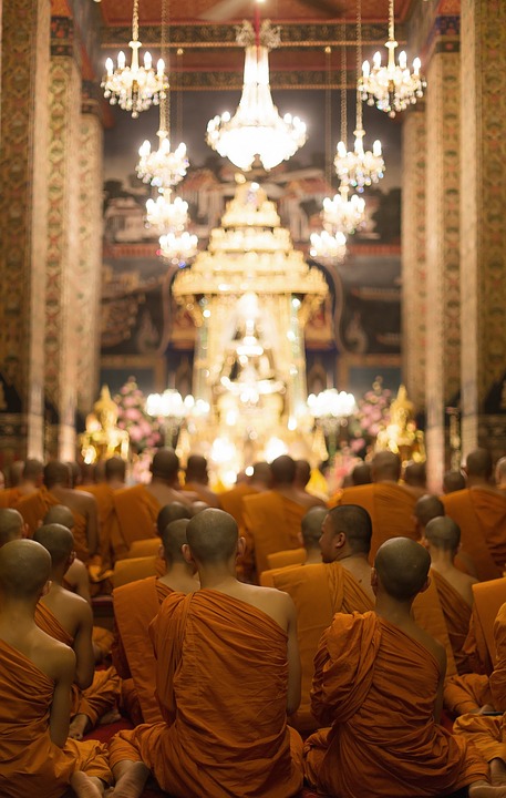buddhism, temple, monks