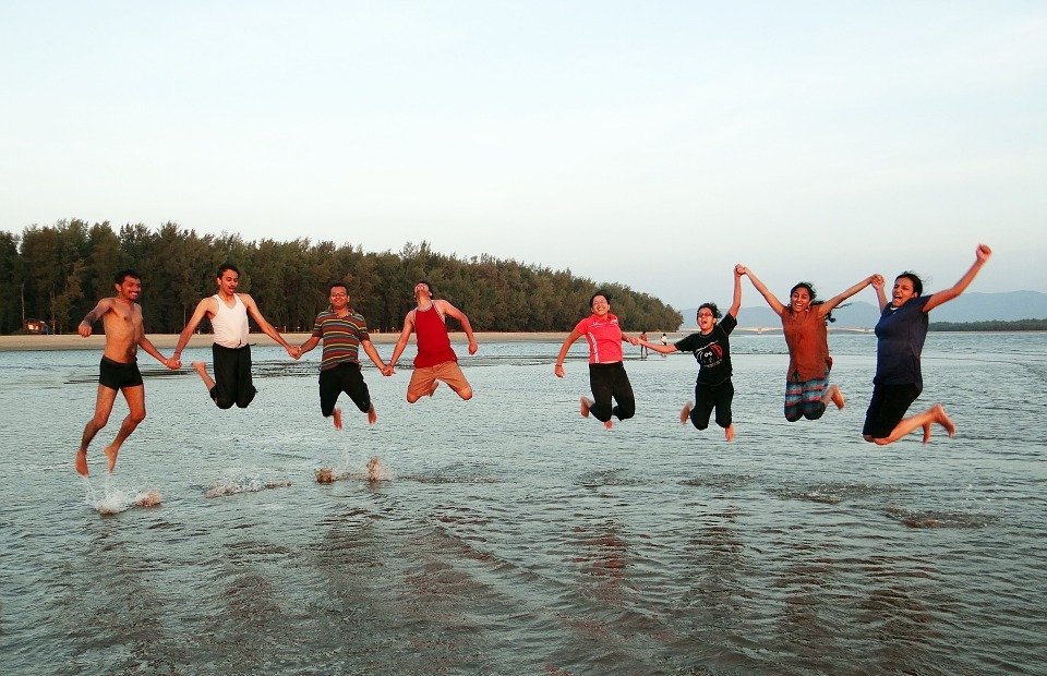 happy people, happy, jumping