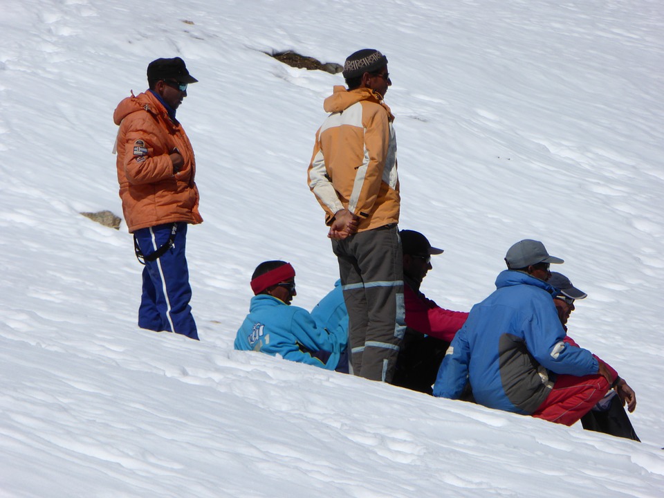 skiing, ski instructors, runway
