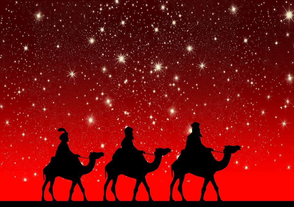 holy three kings, camels, ride