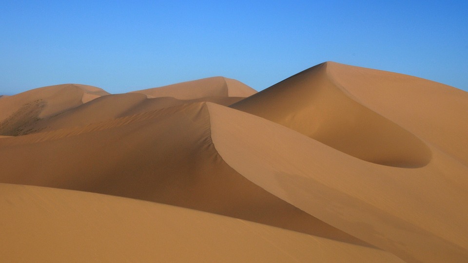 mongolia, sand dune, desert landscape