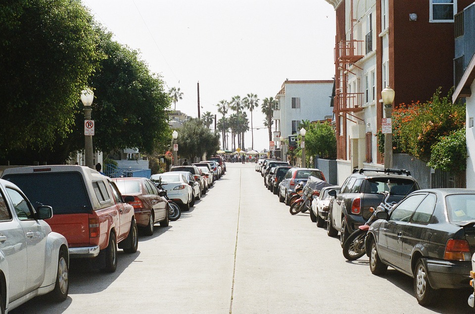 street, parking, cars