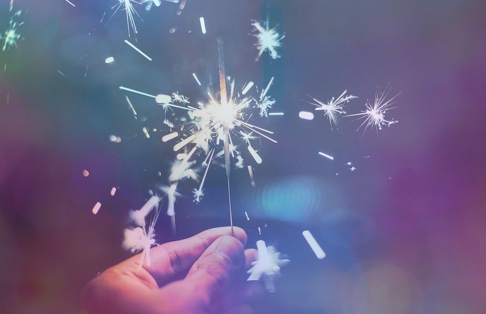 sparkler, new year's eve, festive