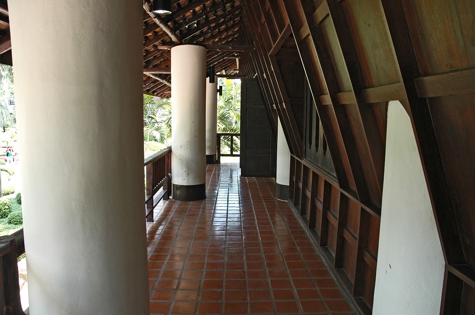 temple, veranda, wood