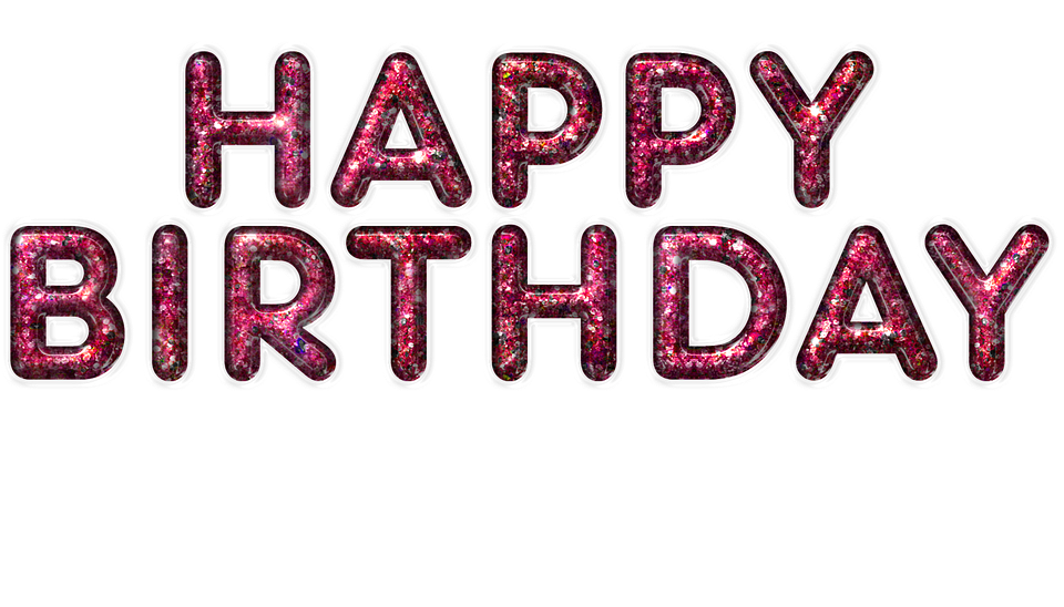 birthday, lettering, png