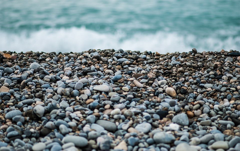 coast, pebbles, stones