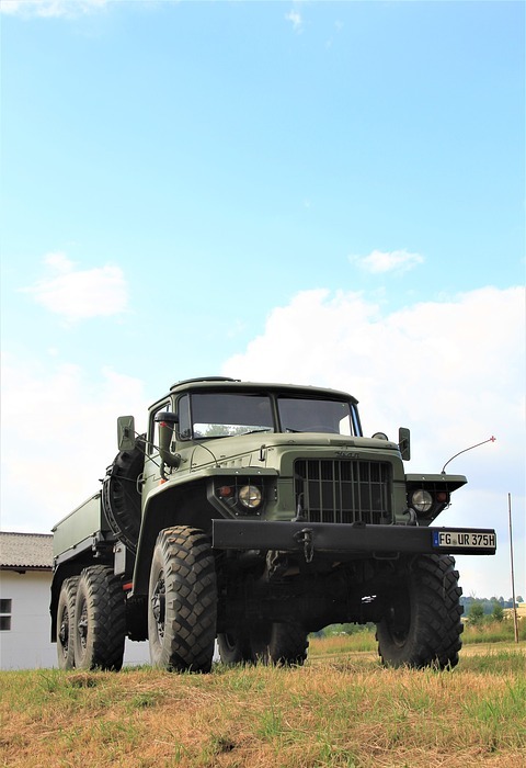 truck, military, vehicle