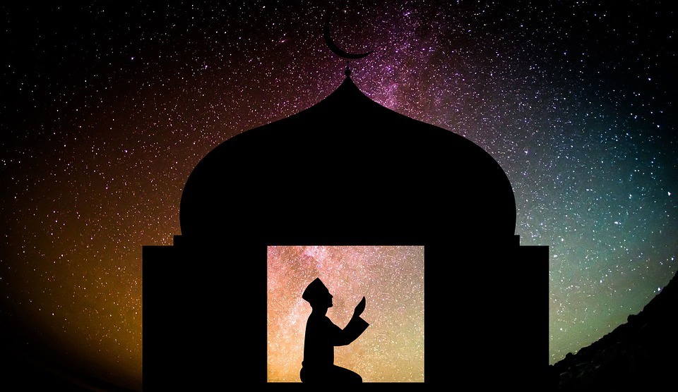 mosque, prayer, galaxy