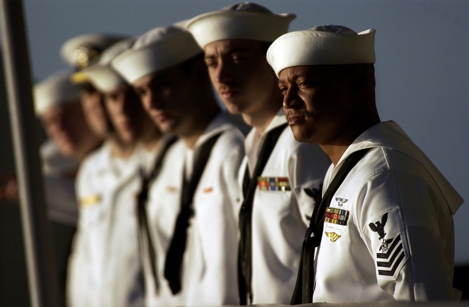 us navy, sailors, lined up