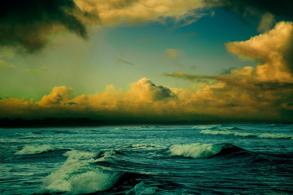ocean, sea, waves