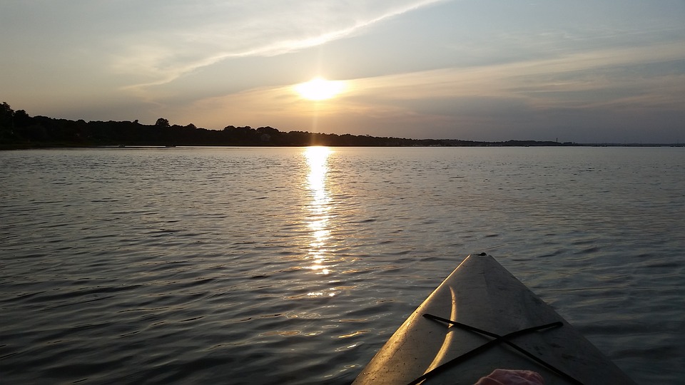 massachusetts, kayaking, sunset
