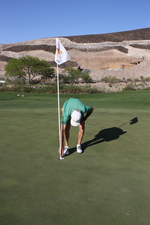 golf, green, hole in one
