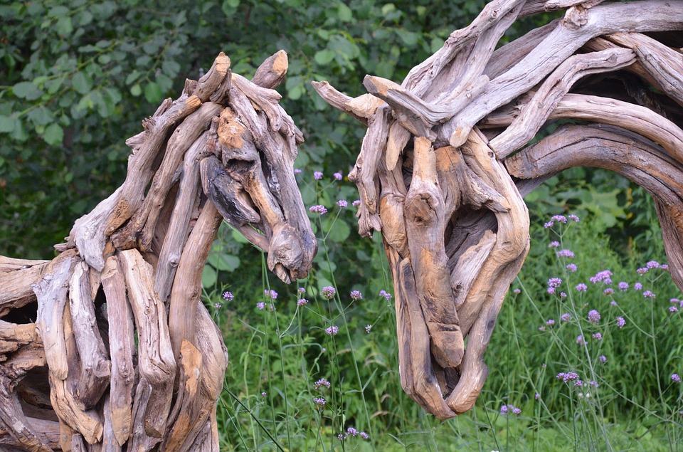 horse, wooden, sculpture