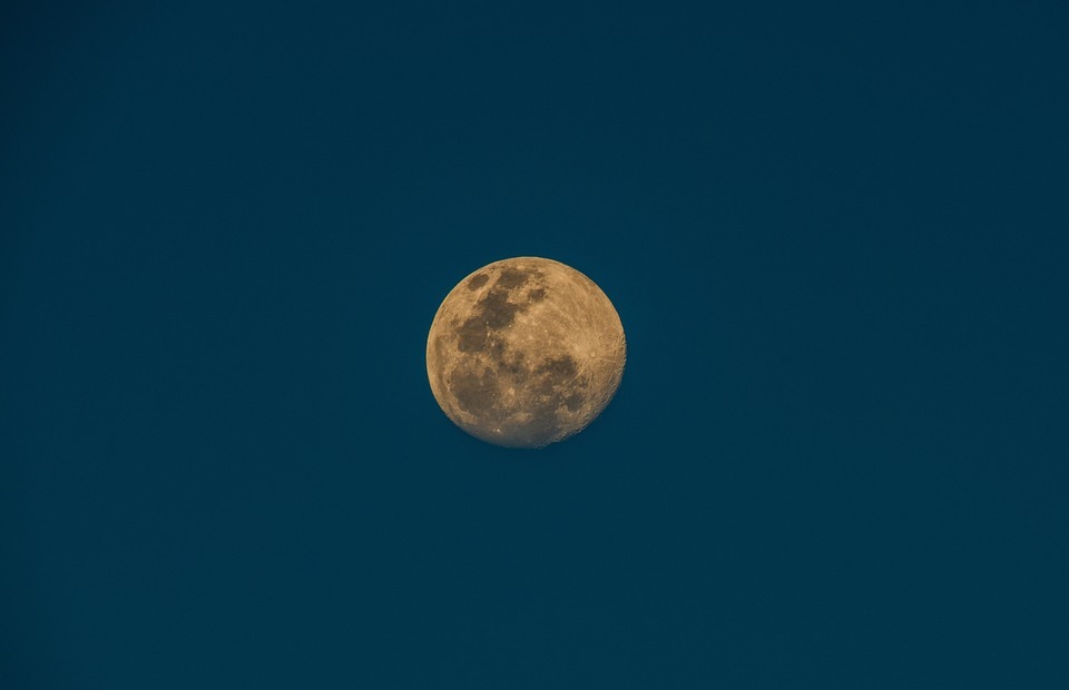 full moon, midnight, moonscape