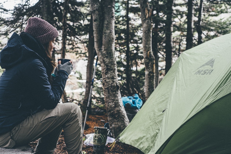 camping, tent, nature
