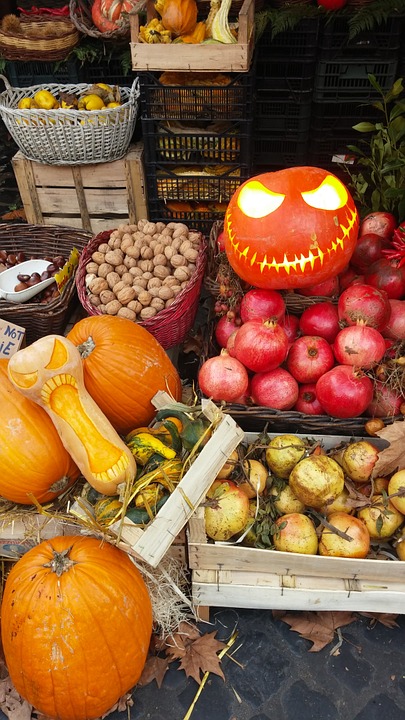 halloween, pumpkin, market