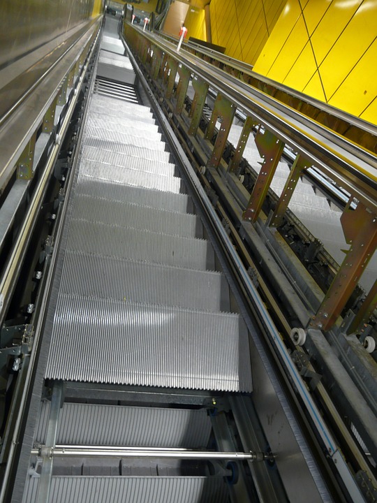 escalator, stairs, repair