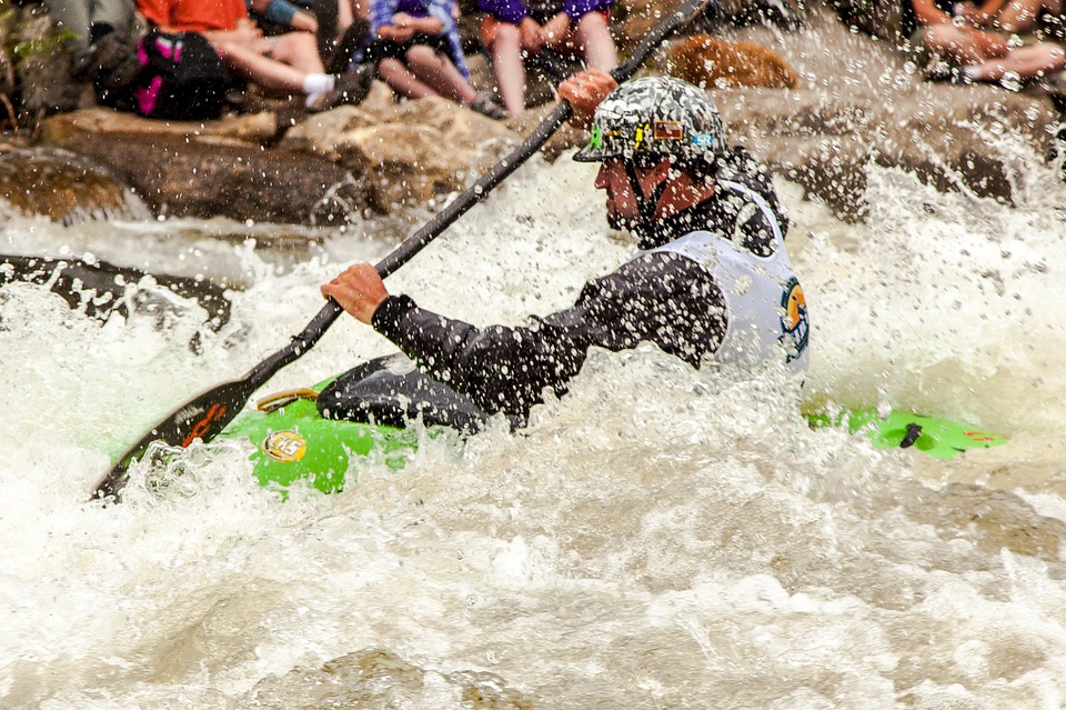 kayak, whitewater, action