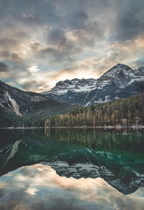 lake, water, reflection