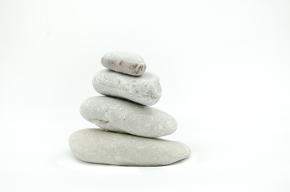 the stones, stone, on a white background