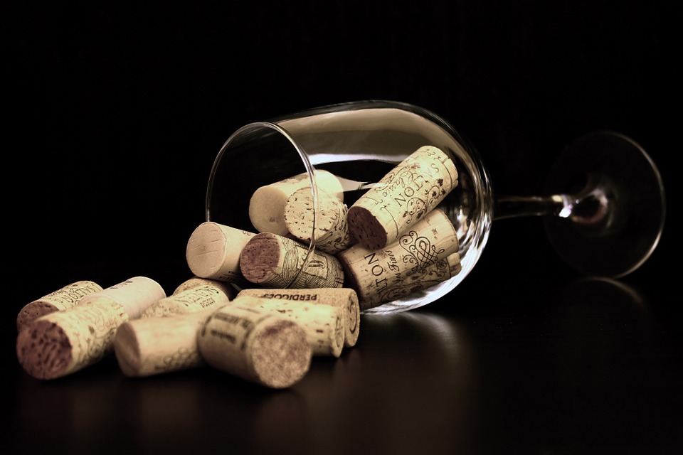 cork, bowls, wine