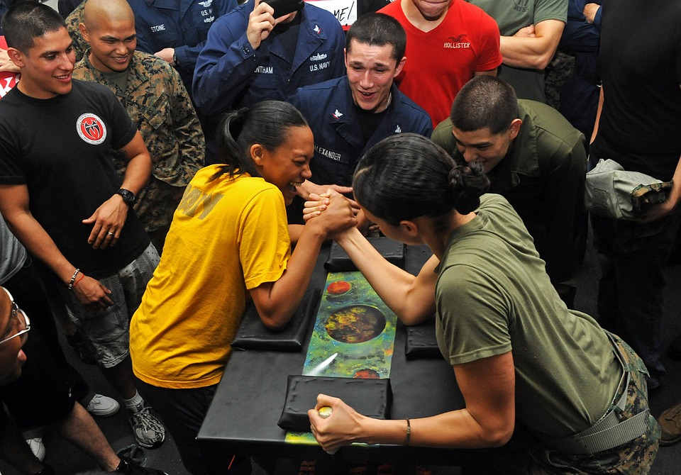 arm wrestling, competition, women