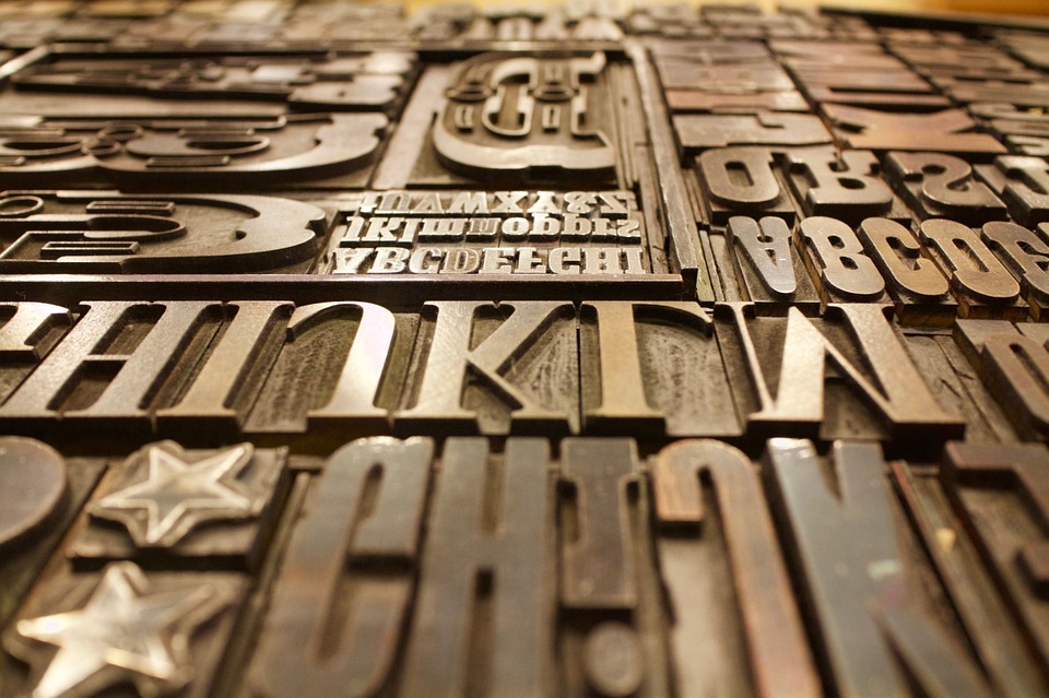printing plate, letters, font
