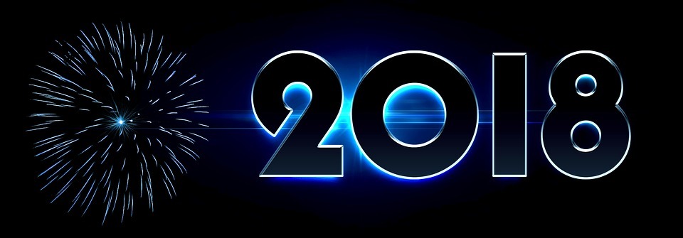 banner, new year\'s eve, 2018
