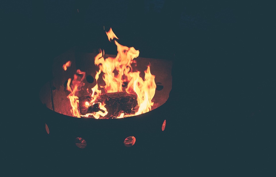 burning, campfire, fire