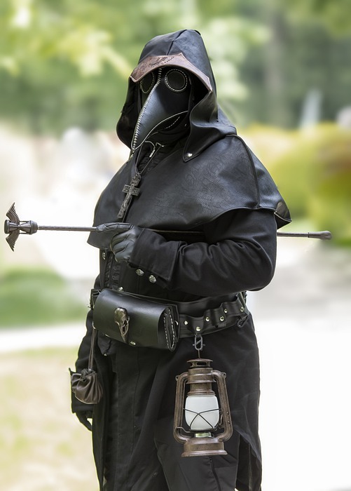 plague doctor, cosplay, dressed up