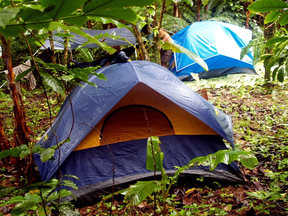 camping, outdoors, tent