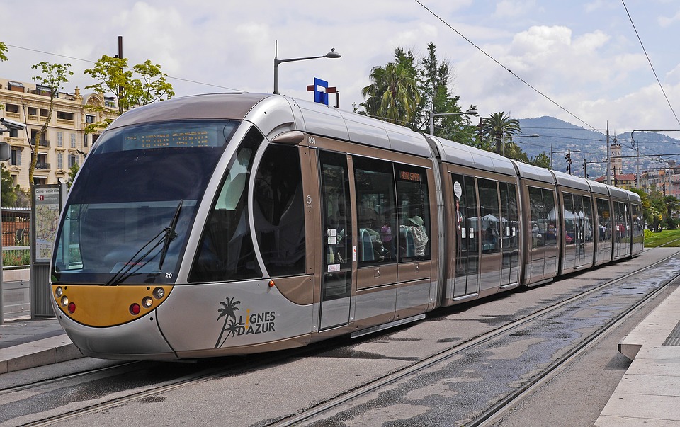 nice, tram, futuristic