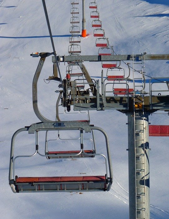 chairlift, lift, skiing