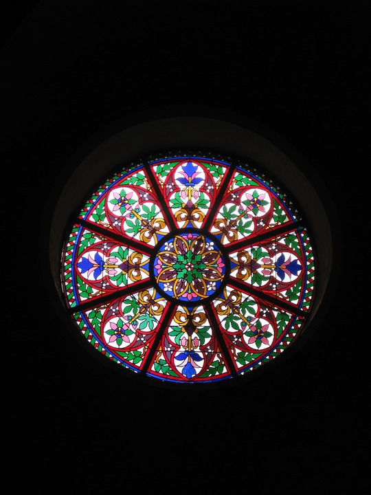 church window, stained glass, architecture