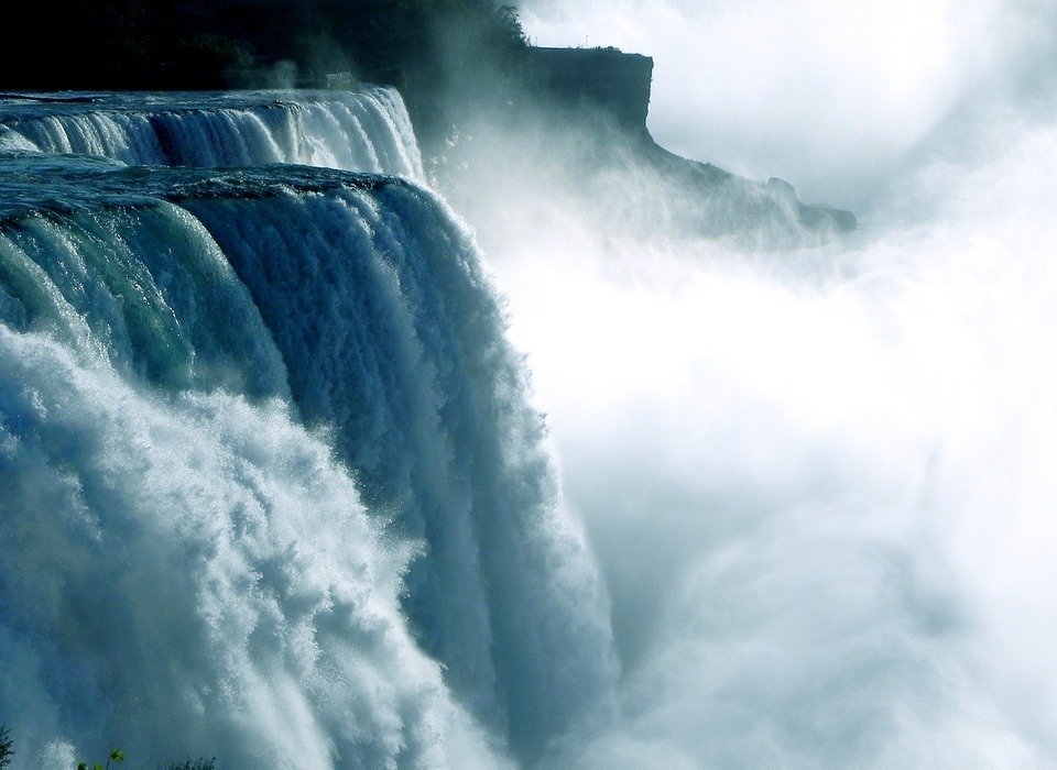 niagara falls, waterfall, water power