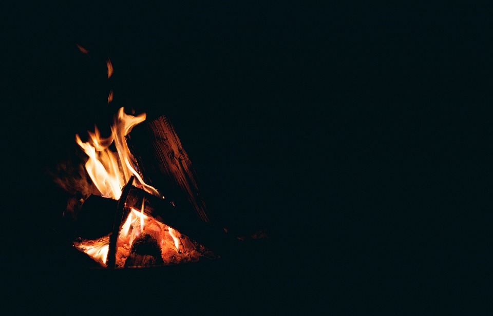fire, bonfire, camping