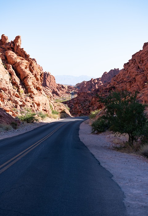 desert, road, highway