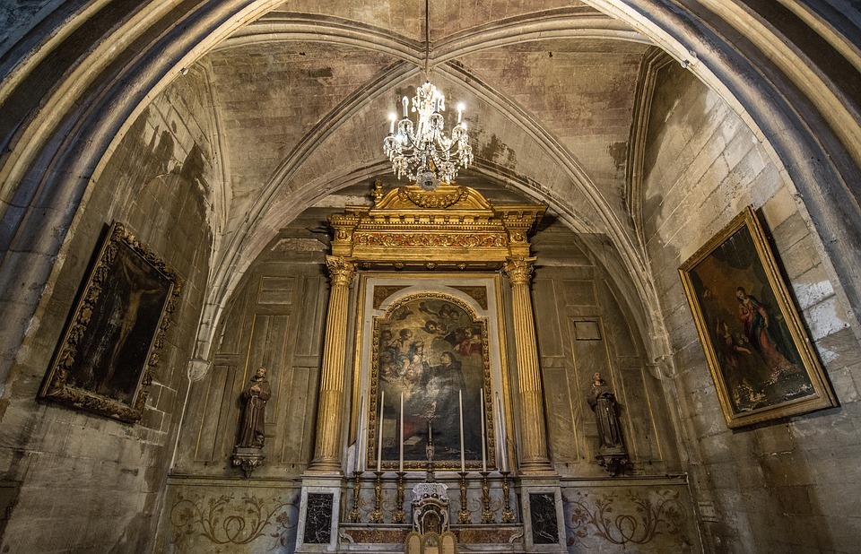 catholic, church, interior