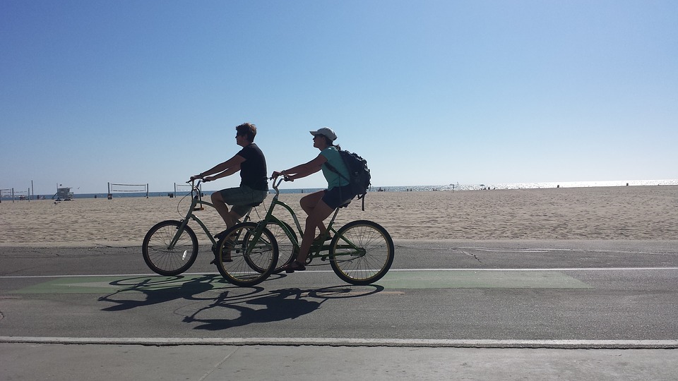 bike ride, bike, beach