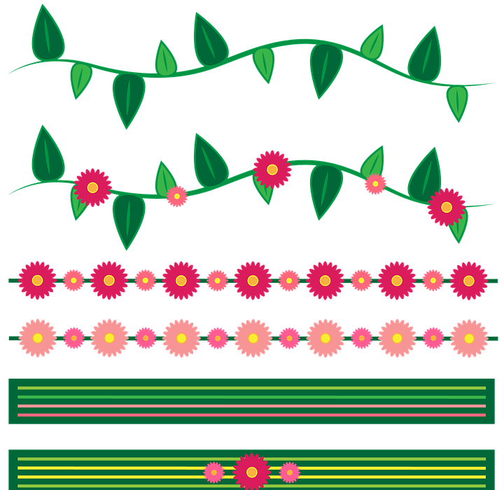 flower border, border, frame