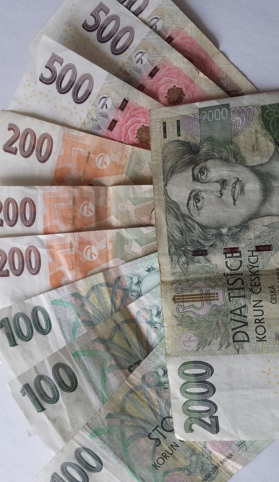 money, currency, czech koruna