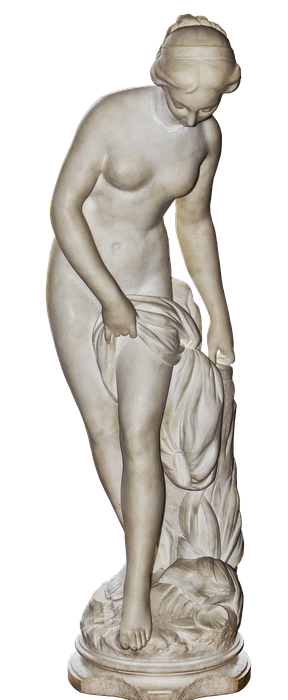 sculpture, marble figure, art nouveau