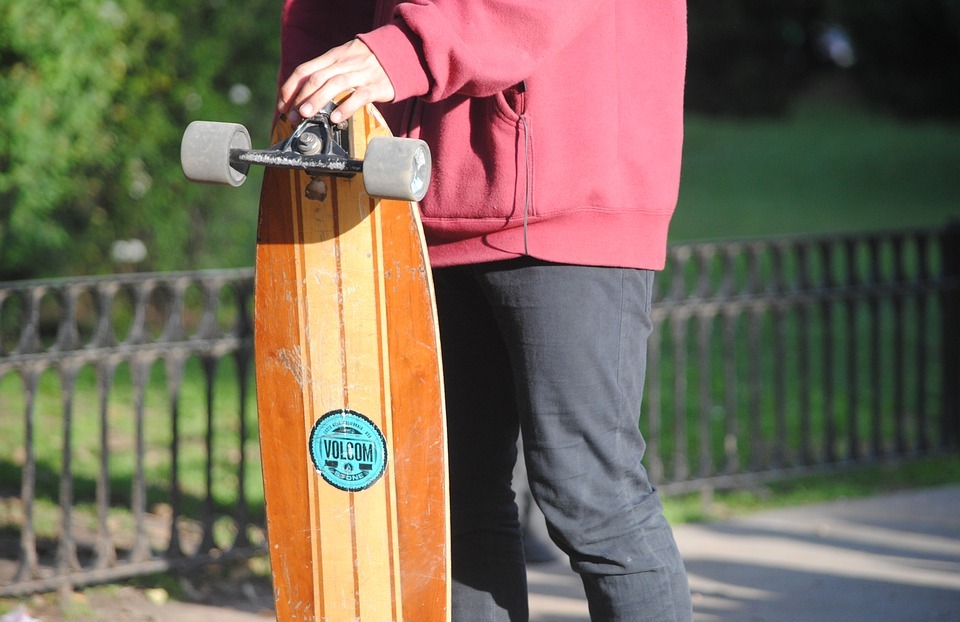 skateboard, longboard, guy