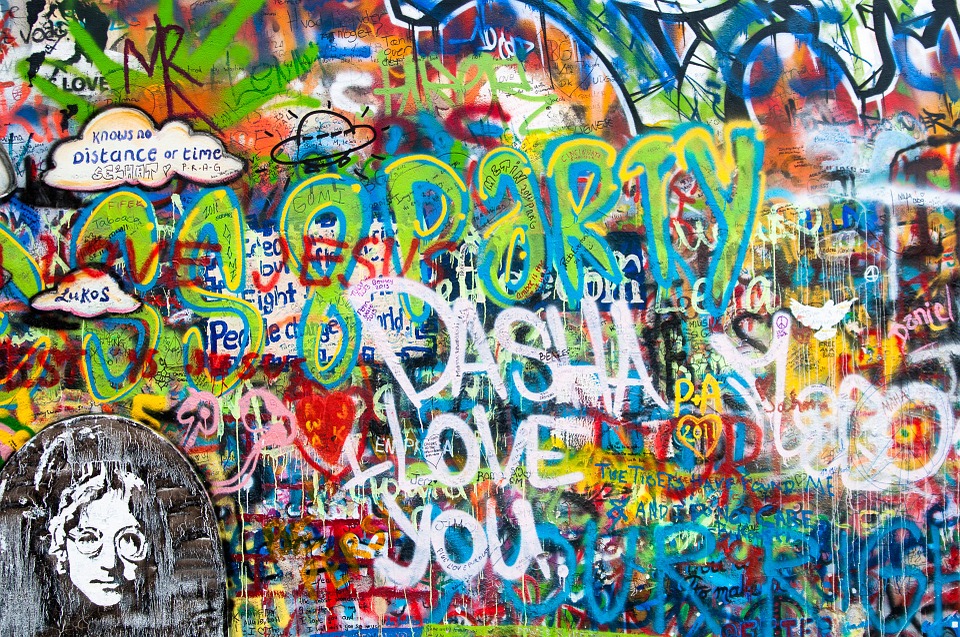 graffiti, john lennon wall, wall